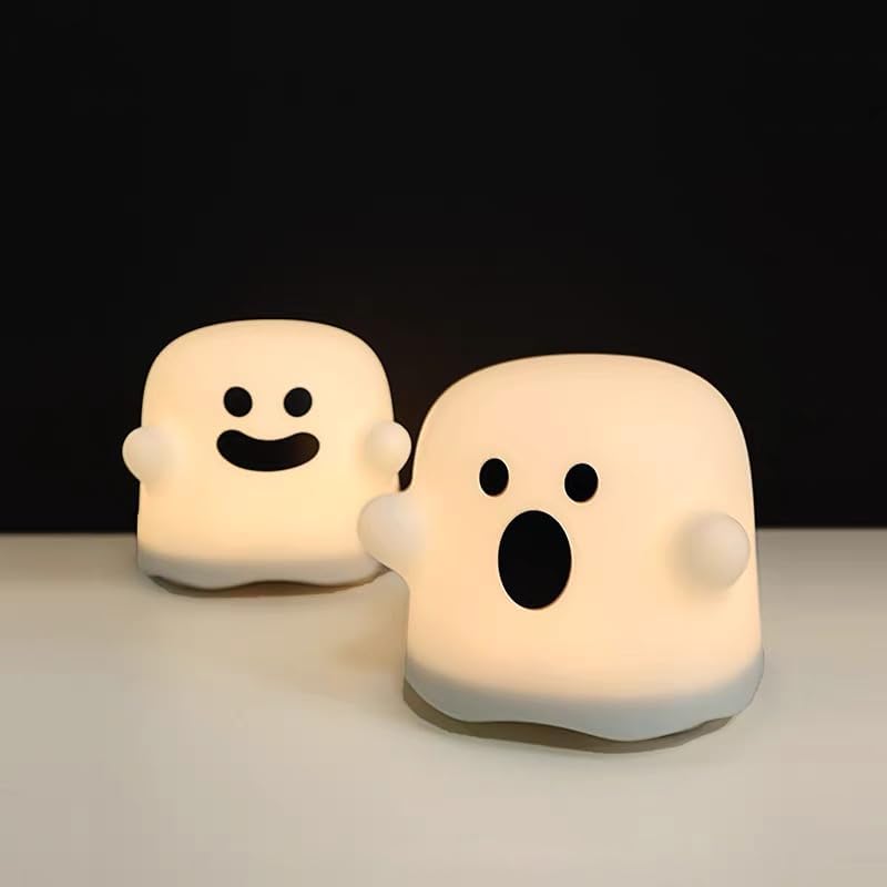 Spooky Pumpkin Night Light, 2025 New Jack o Lantern Night Light with Push Switch, Cute Creative Pumpkin Lamp Table Desk Bedroom Decor Gift for Birthday, Halloween (Smiley)