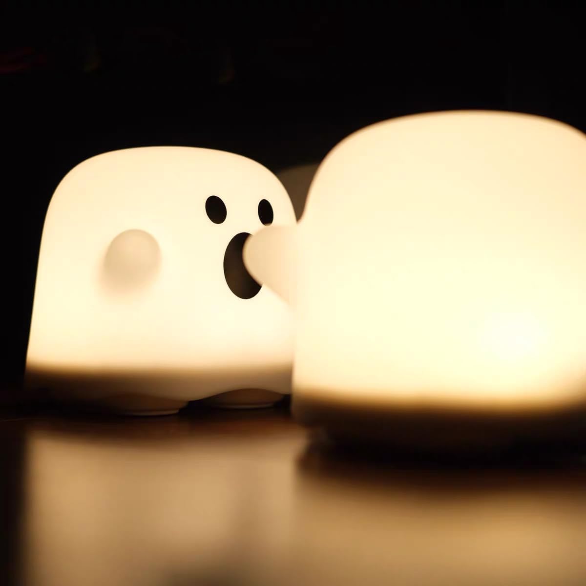 Spooky Pumpkin Night Light, 2025 New Jack o Lantern Night Light with Push Switch, Cute Creative Pumpkin Lamp Table Desk Bedroom Decor Gift for Birthday, Halloween (Smiley)