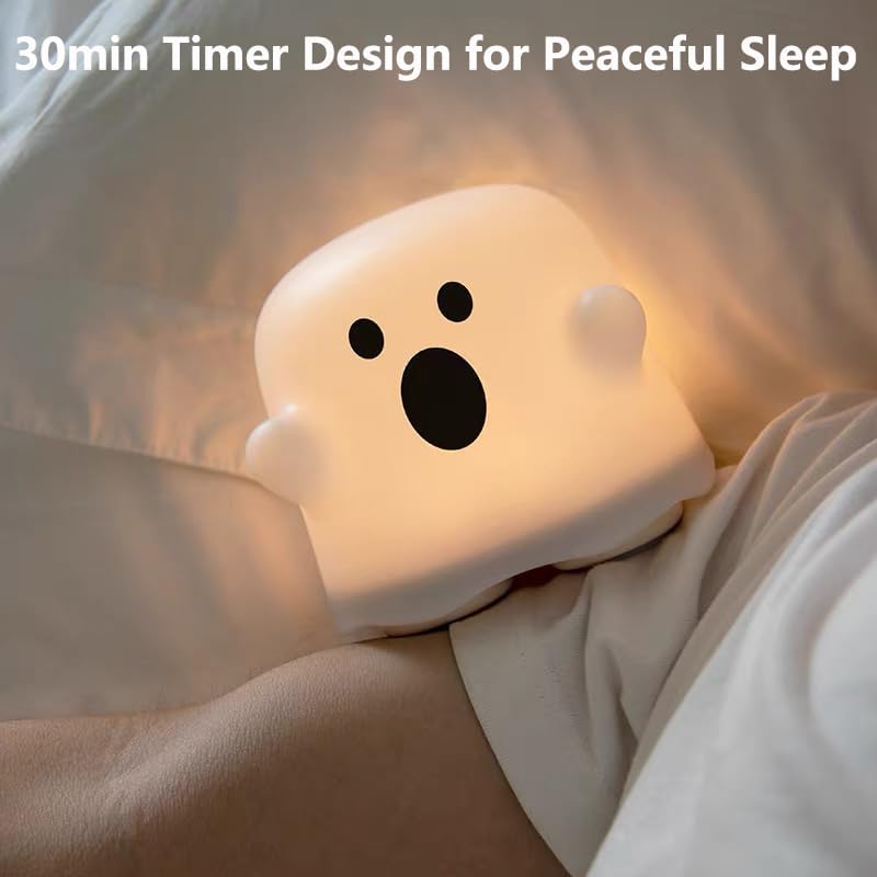 Spooky Pumpkin Night Light, 2025 New Jack o Lantern Night Light with Push Switch, Cute Creative Pumpkin Lamp Table Desk Bedroom Decor Gift for Birthday, Halloween (Smiley)