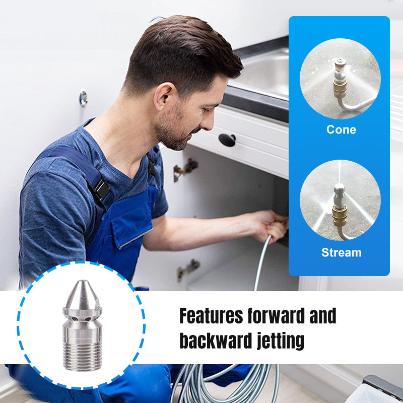 Rotary High-Pressure Sewer Jetting Nozzle
