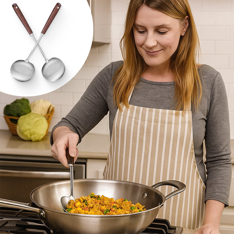 2-in-1 Stainless Steel Stir Fry Spoon
